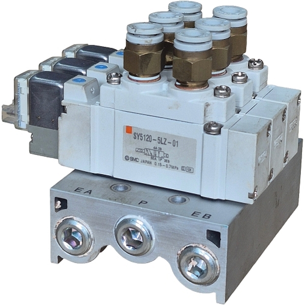 Série SY5000, 5/2 vias, simples solenóide, tensão 24VCC