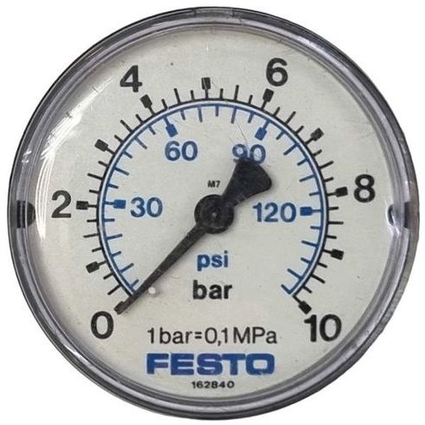saída por trás, conexão rosca 1/4, visor de plástico, caixa de plástico, fluidos gases inertes / líquidos neutros