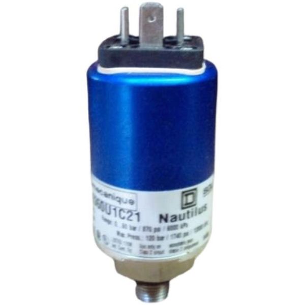marca: Telemecanique <br />
modelo: XMLE060U1C21 0-60 bar IN=11-33VDC OUT=4-20mA, analógico de pressão <br />
estado: seminovo