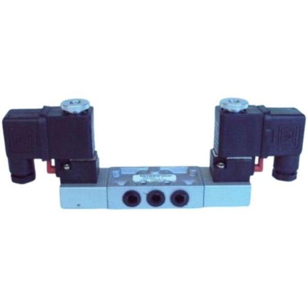 válvula pneumática, conexão rosca 1/8BSP, atuador solenóide, retorno solenóide, tensão voltagem 220VCA