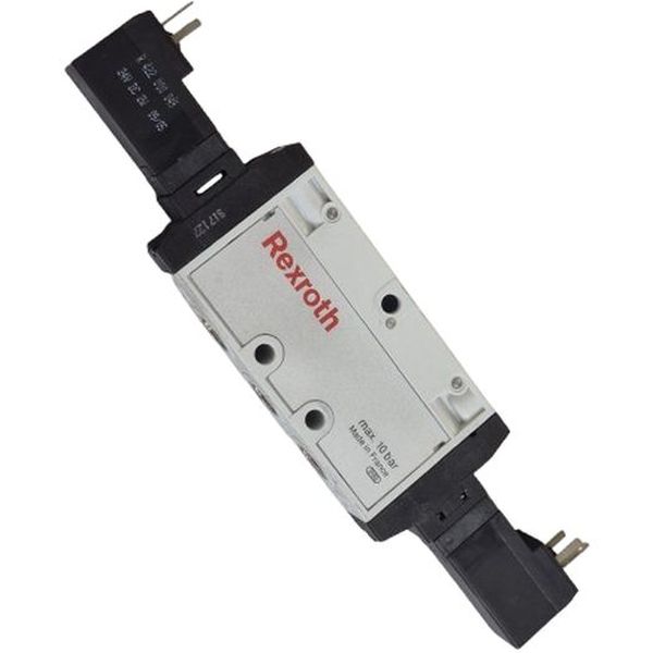 5/2 vias, conexão G1/8, duplo solenóide, bobina R422000049, pressão máxima 10 bar, ISO 15217