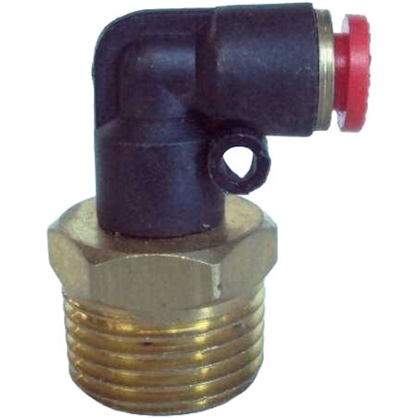conexão roscada em L, conexão em L, conector pneumático em L, conexão L, união para tubos em L, conexão para tubos PUN e PAN, conexão pneumática, conexão instantânea, conexão rápida, conexão de engate rápido em L