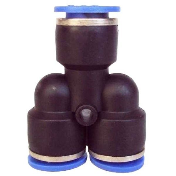 conexão para tubo diâmetro 12mm, meio de operação ar comprimido, anel de desengate azul

