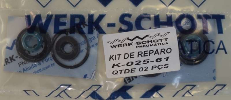 Kit para cilindro diâmetro 25mm, vedação Buna-N, tipo básico. Efetuamos o serviço de troca de reparo. Consulte-nos.