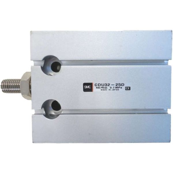 Série CU, com êmbolo magnético, dupla ação, haste simples, diâmetro 32mm, curso 25mm, haste com rosca macho