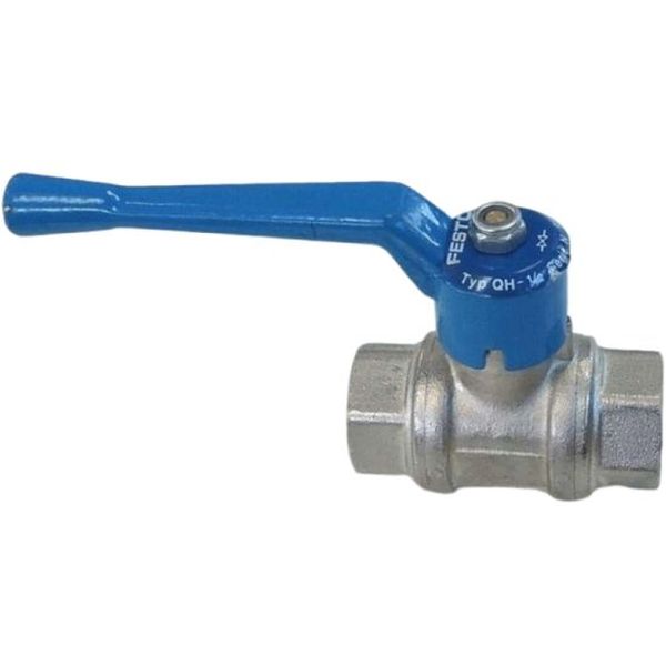 conexão G1/2, vazão 11500l/min, montagem na tubulação, pressão máxima 30bar, corpo latão, alavanca aço pintado