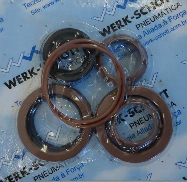Kit para cilindro diâmetro 40mm, com amortecimento, vedação viton, tipo básico. Efetuamos o serviço de troca de reparo. Consulte-nos.