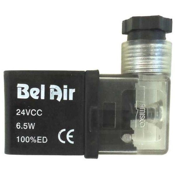 tensão 24VCC, potência 6.5W, 100%ED, quadrada, encapsulada, ligação elétrica com plugue