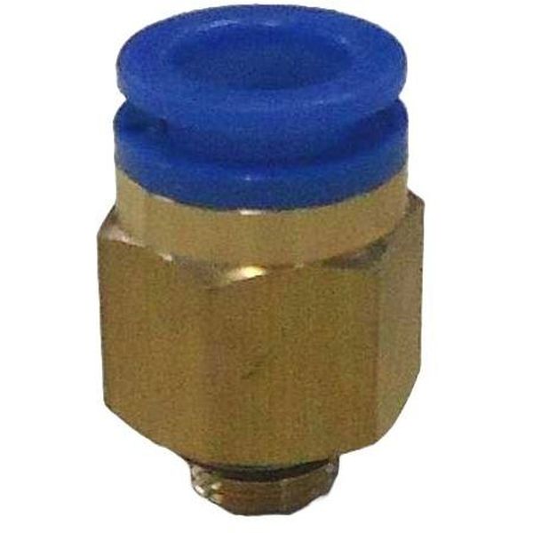 conexão rosca 1/8, conexão para tubo 10mm, fluido ar comprimido, anel de desengate azul