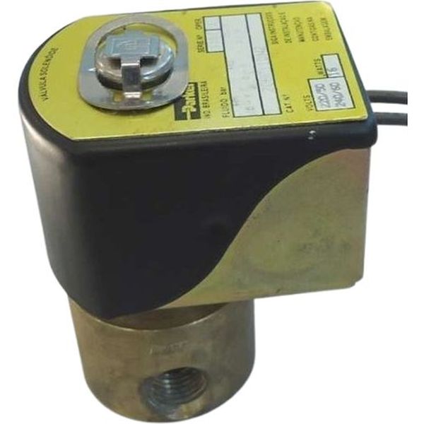 Série 20, 2 vias / ação direta, rosca 1/4npt, atuação solenóide,  tensão voltagem 240/60 220/50, corpo latão, vedações NBR, meios ar / gás / água / óleos leves