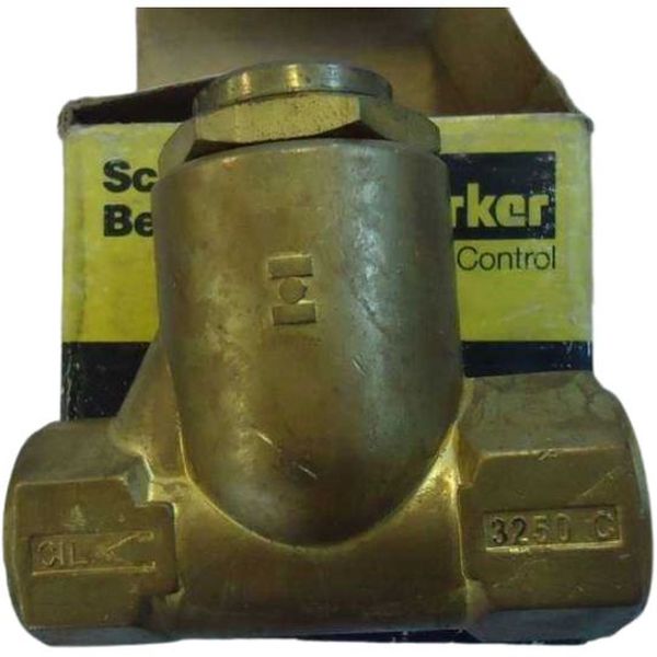 Série 3250, conexão rosca 1/2 (C), ajuste micrométrico do fluxo com porca, pressão nominal de 27,5bar, vazão 6200l/min, corpo latão, vedações NBR