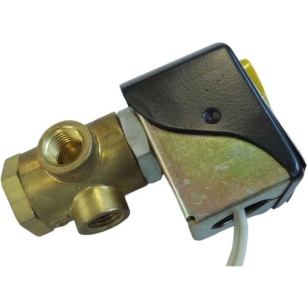 Série 30, 3 vias / ação direta, rosca 1/4npt, atuação solenóide,  tensão voltagem 120/60 110/50 (NY), corpo latão, vedações NBR, meios ar / gás / água / óleos leves