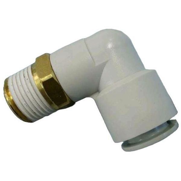 conexão rosca 3/8, diâmetro do tubo 12mm, meio de operação ar comprimido, anel de desengate branco, com prolongamento sextavado