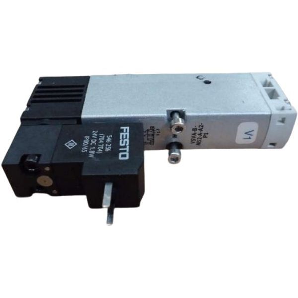 5/2 vias, monoestável, montagem manifold, conexão elétrica com conector central DIN, ISO 15407-1