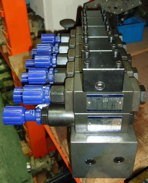 válvulas modulares: pressão máxima de operação 31,5MPa, vazão máxima 35l/min, fluido óleo