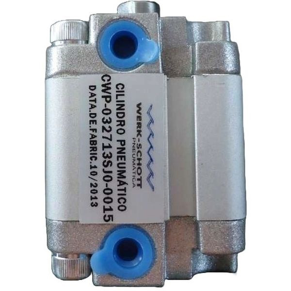 cilindro compacto, cilindro ISO, diâmetro 32mm, curso 15mm, cilindro dupla ação, fluido ar comprimido