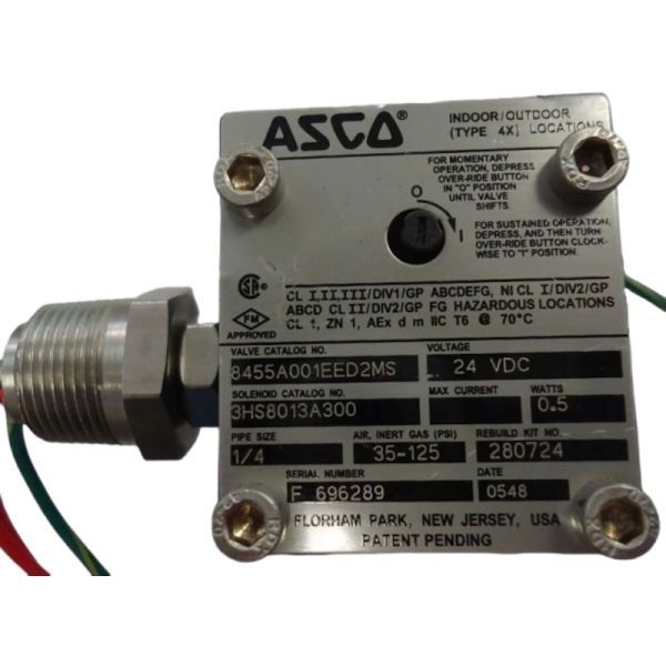 4 vias, conexão rosca 1/4npt, poppet operada por piloto, à prova de explosão, solenóide 3HS8013A300 