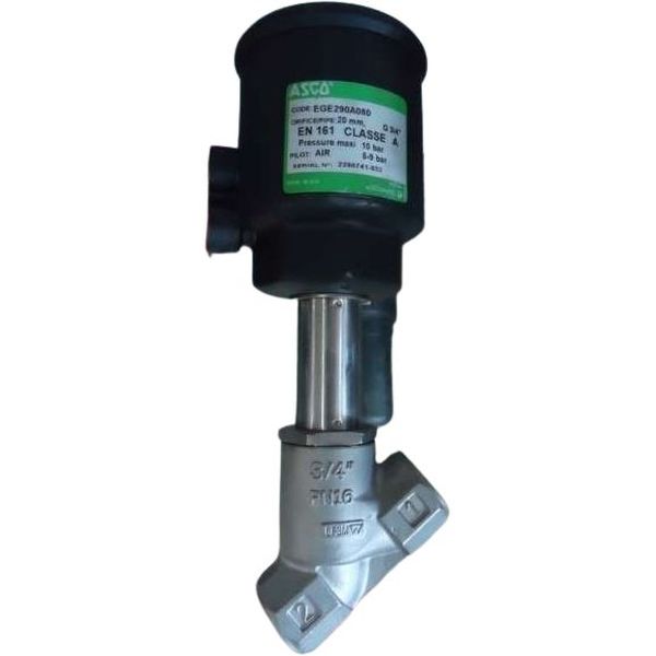 2/2 vias NF, conexão rosca G3/4, pressão máxima 16 bar, fluidos ar / água / óleo / vapor, corpo latão