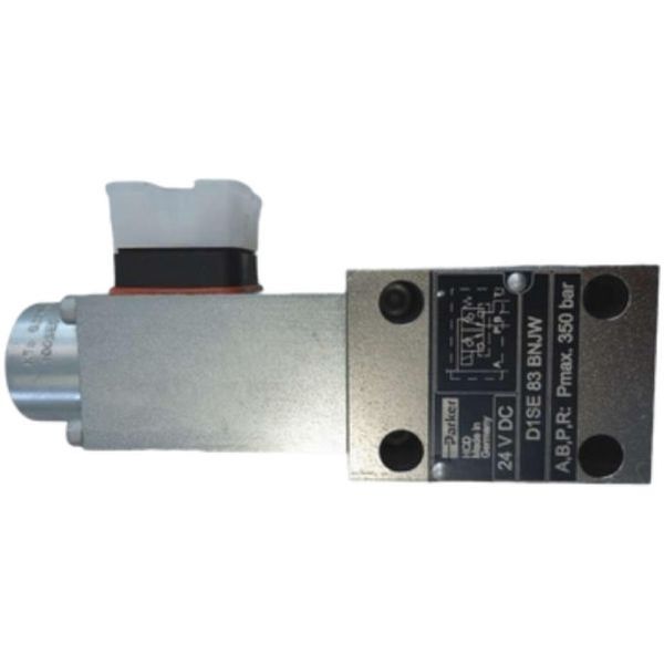 tamanho 6 NG06, 3/2 vias, montagem sobre a placa, atuação solenóide, voltagem 24VDC, pressão máxima de operação 350bar material do corpo aço, vedação NBR, fluido óleo hidráulico