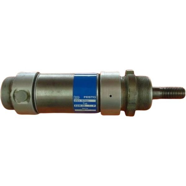 diâmetro 50mm, curso 10mm, amortecimento elástico nas posições finais