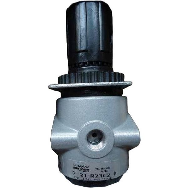rosca 1/4, faixa de pressão 0,2 a 10bar, com sangria, com suporte, conexão do man&ocirc;metro 1/8bsp, escala do man&ocirc;metro 0-160psi, fluido ar comprimido
