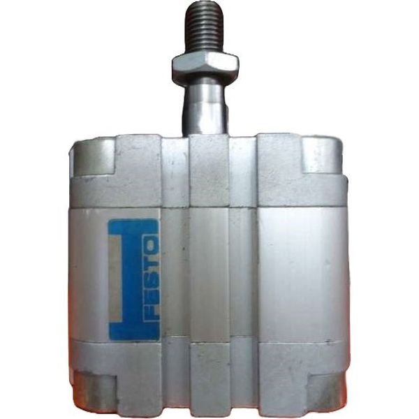 cilindro compacto, diâmetro 40mm, curso 10mm, rosca externa, anéis/placas de amortecimento elástico nas posições finais de curso, detecção de posição