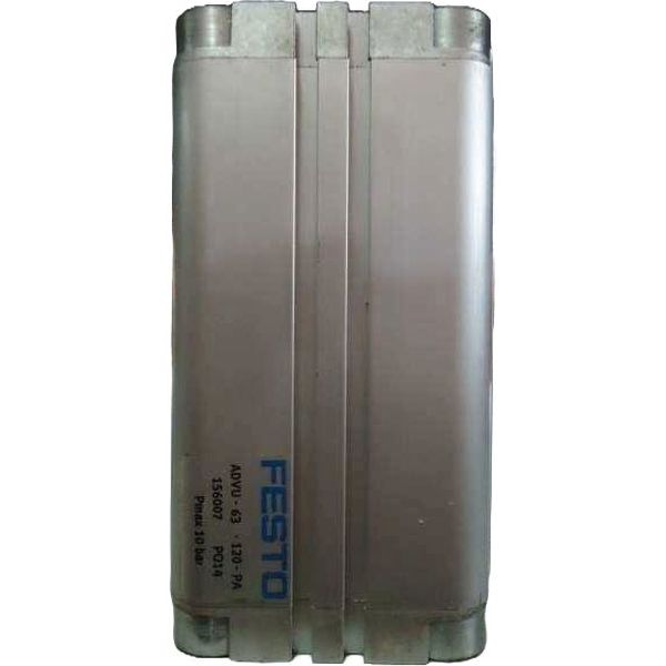 cilindro compacto, diâmetro 63mm, curso 120mm, anéis/placas de amortecimento elástico nas posições finais de curso, detecção de posição