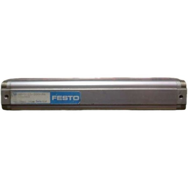 cilindro compacto, diâmetro 25mm, curso 200mm, anéis/placas de amortecimento elástico nas posições finais de curso, detecção de posição