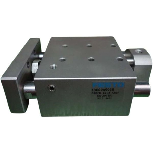 cilindro de aço inoxidável, diâmetro 16mm, curso 15mm, amortecimento elástico  nas posições finais de curso, detecção de posição, guia deslizante
