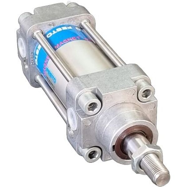 diâmetro 40mm, curso 25mm, dupla ação, amortecimento regulável nas posições finais de curso, detecção de posição
