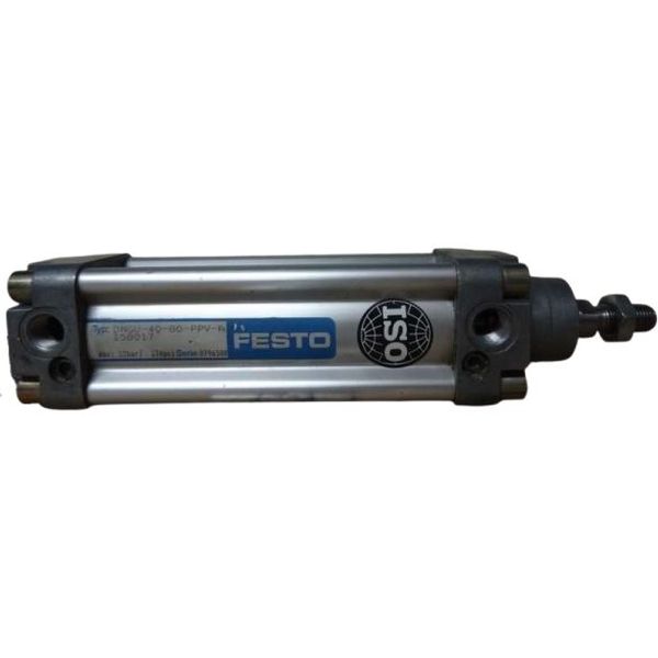 diâmetro 40mm, curso 80mm, amortecimento pneumático ajustável nas duas extremidades, detecção de posição