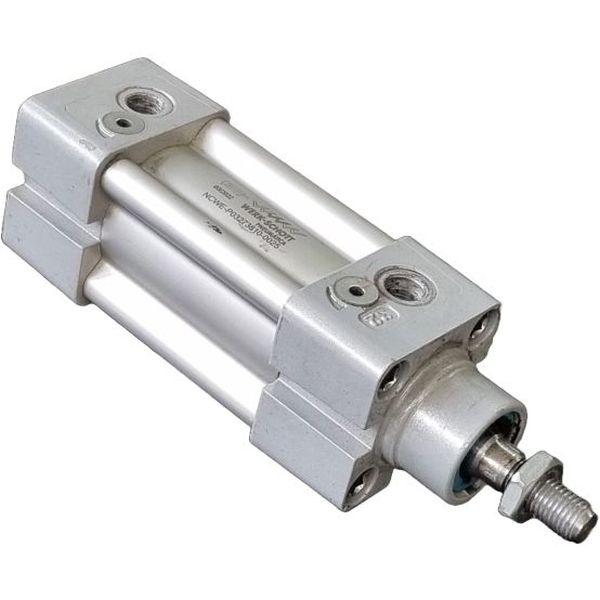 cilindro padronizado de dupla ação, diâmetro 32mm, curso 25mm, dupla ação, amortecimento ajustável, sem canal para sensor