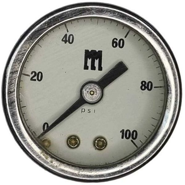 saída por trás, conexão rosca 1/8, diâmetro 40mm, caixa metálica, fluido ar comprimido