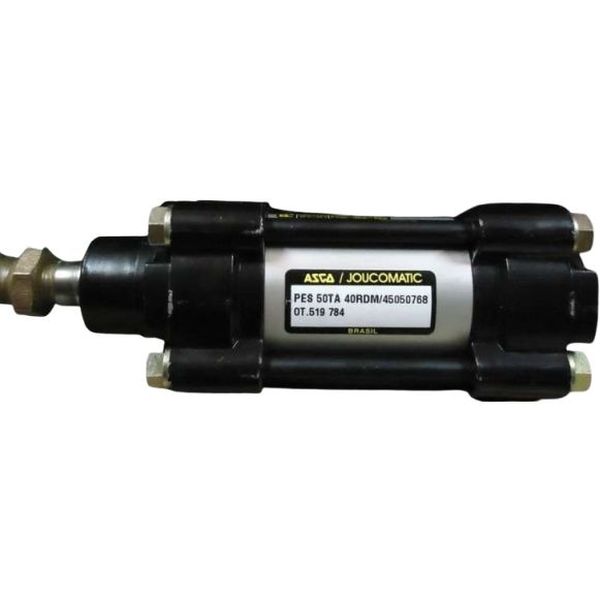 diâmetro 50mm, curso especial, pressão máxima 10bar,  norma ISO 15552, amortecimento ajustável nas duas extremidades, temperatura -20~70oC, meios ar / gás neutro, com tirantes
