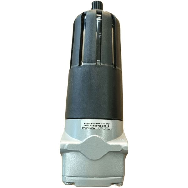 Série 322 médio, conexão rosca 1/2bsp, copo de policarbonato com protetor e com dreno duplo (injetado), elemento filtrante de polietileno 20 microns