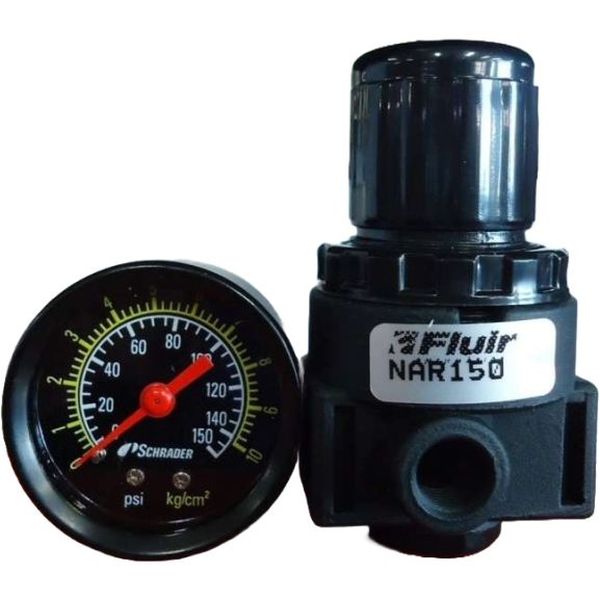 conexão rosca 1/8, man&ocirc;metro escala 0-150psi / 0-10kg/cm2, fluido ar comprimido