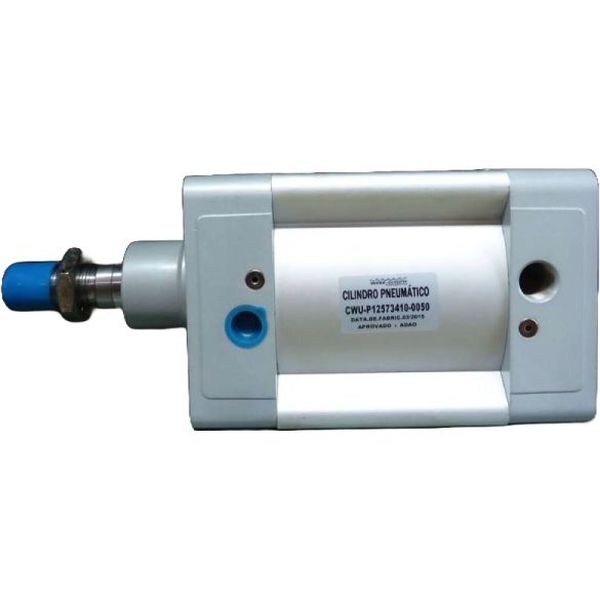 diâmetro 125mm, curso 50mm, dupla ação com amortecimento ajustável, sem canal para sensor