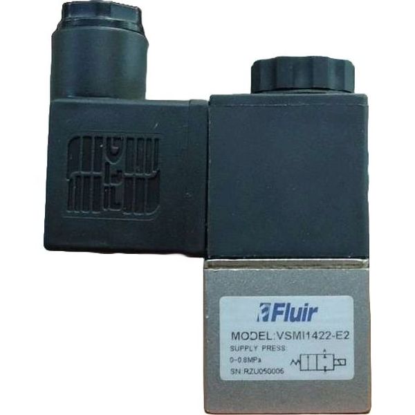 2/2 vias, conexão rosca 1/4, atuador solenóide, retorno mola, válvula injetada, tensão da bobina 220VCA, fluido ar comprimido