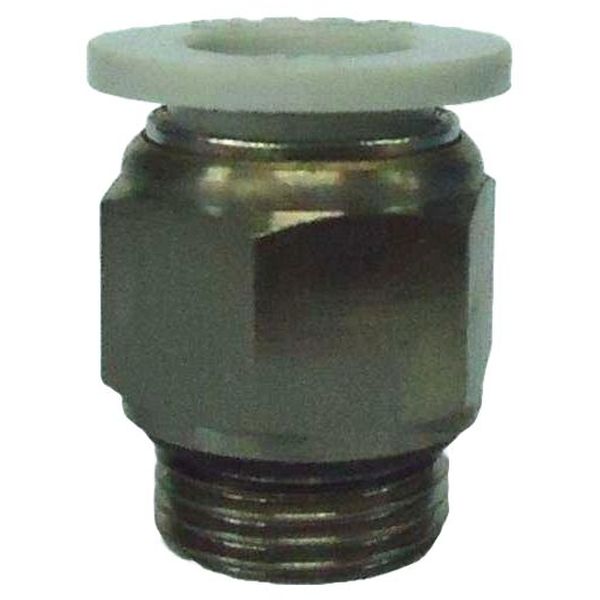 conexão rosca 3/8, para tubo 12mm, fluidos ar / vácuo, água, anel de desengate branco