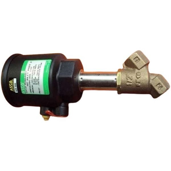 2/2 vias NF, conexão rosca G1/2, fluidos ar / água / óleo / vapor, corpo latão, vedações PTFE
