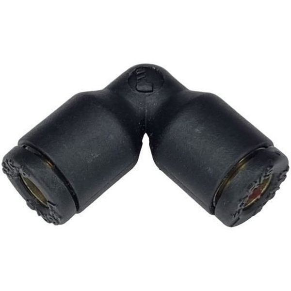 conexão em L, conector pneumático em L, conexão L, união para tubos em L, conexão para tubos PUN e PAN, conexão pneumática, conexão instantânea, conexão rápida, conexão de engate rápido em L
