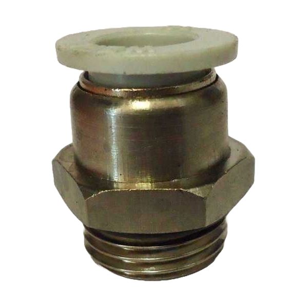 conexão rosca 1/2, para tubo 12mm, fluido ar / vácuo / água, anel de desengate branco