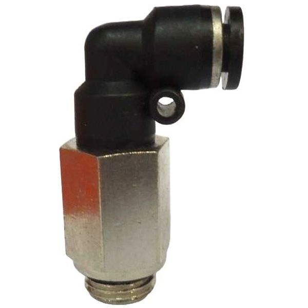 conexão roscada em L, conexão em L, conector pneumático em L, conexão L, união para tubos em L, conexão para tubos PUN e PAN, conexão pneumática, conexão instantânea, conexão rápida, conexão de engate rápido em L