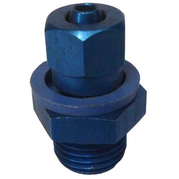 1 conexão rosca macho G1/4, 1 conexão para tubo flexível com diâmetro externo de 6mm, formato reto, pressão operacional -0,95...10bar, meio de operação ar comprimido, material corpo alumínio, anel de vedação PU