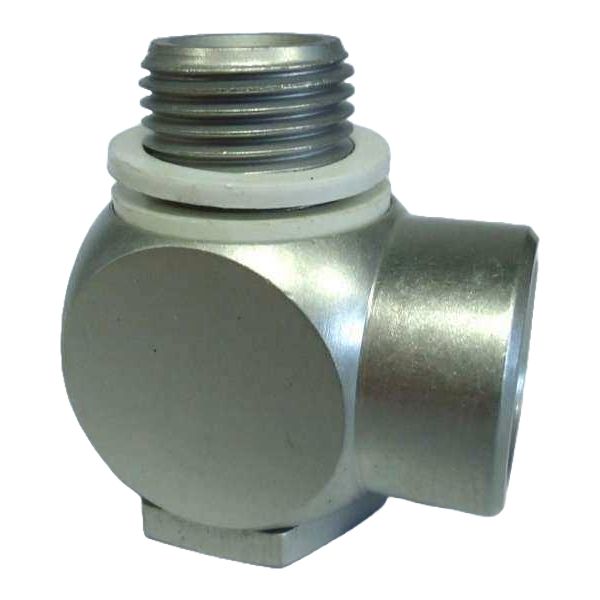 conexão em metal, conexão em alumínio, conexão em L, conector pneumático em L, conexão L, união para tubos em L
