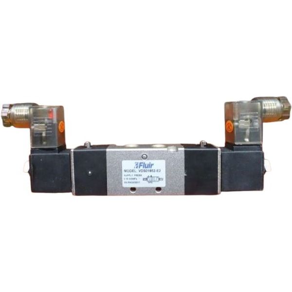 conexão rosca 1/8, 5/2 vias, atuador solenóide, retorno solenóide, tensão da bobina 220VCA, fluido ar comprimido