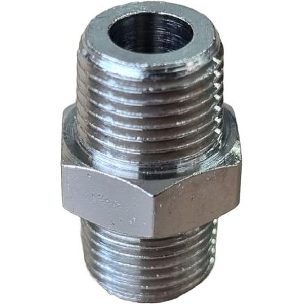 Série 15, rosca externa R1/8, corpo latão niquelado brilhante, meio ar comprimido, temperatura operacional -20...70C, pressão operacional -0,9...18 bar