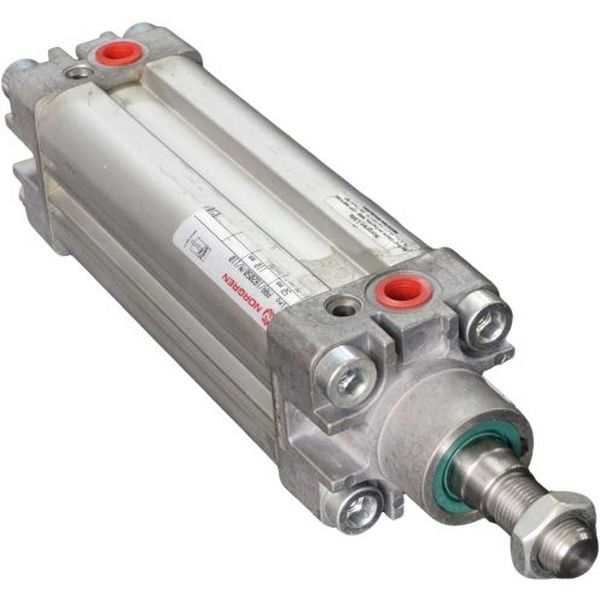 diâmetro 50mm, curso 110mm, conexão rosca G1/4, meio de operação ar comprimido, ISO 15552, dupla ação, corpo alumínio, vedações PUR e NBR
