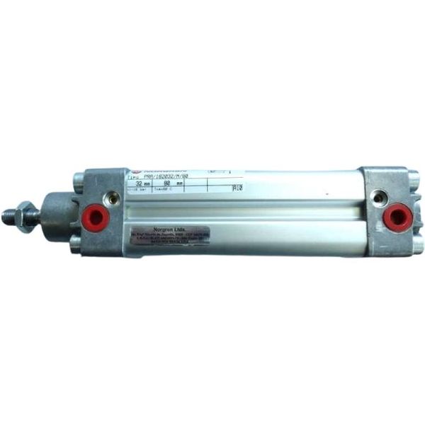 diâmetro 32mm, curso 80mm, conexão rosca G1/8, meio de operação ar comprimido, ISO 15552, dupla ação, corpo alumínio, vedações PUR e NBR