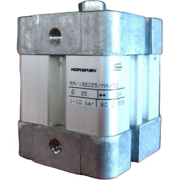 diâmetro 25mm, curso 10mm, norma ISO 21287, compacto, êmbolo magnético, dupla ação, meio ar comprimido filtrado, pressão de operação 1...10bar, conexão rosca M5